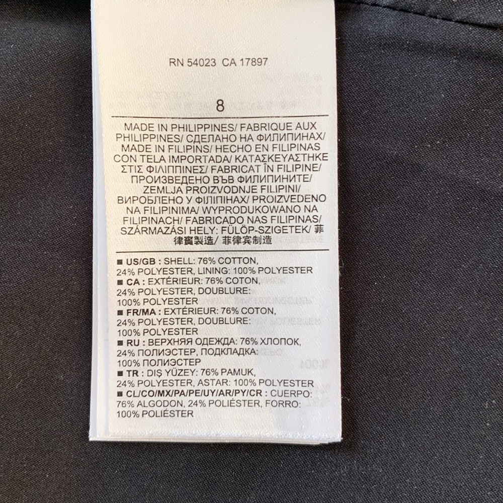 BANANA REPUBLIC Women’s‎ Skirt Black Pebble Textured Leather-Look Sheen Lined 8 - Picture 8 of 15